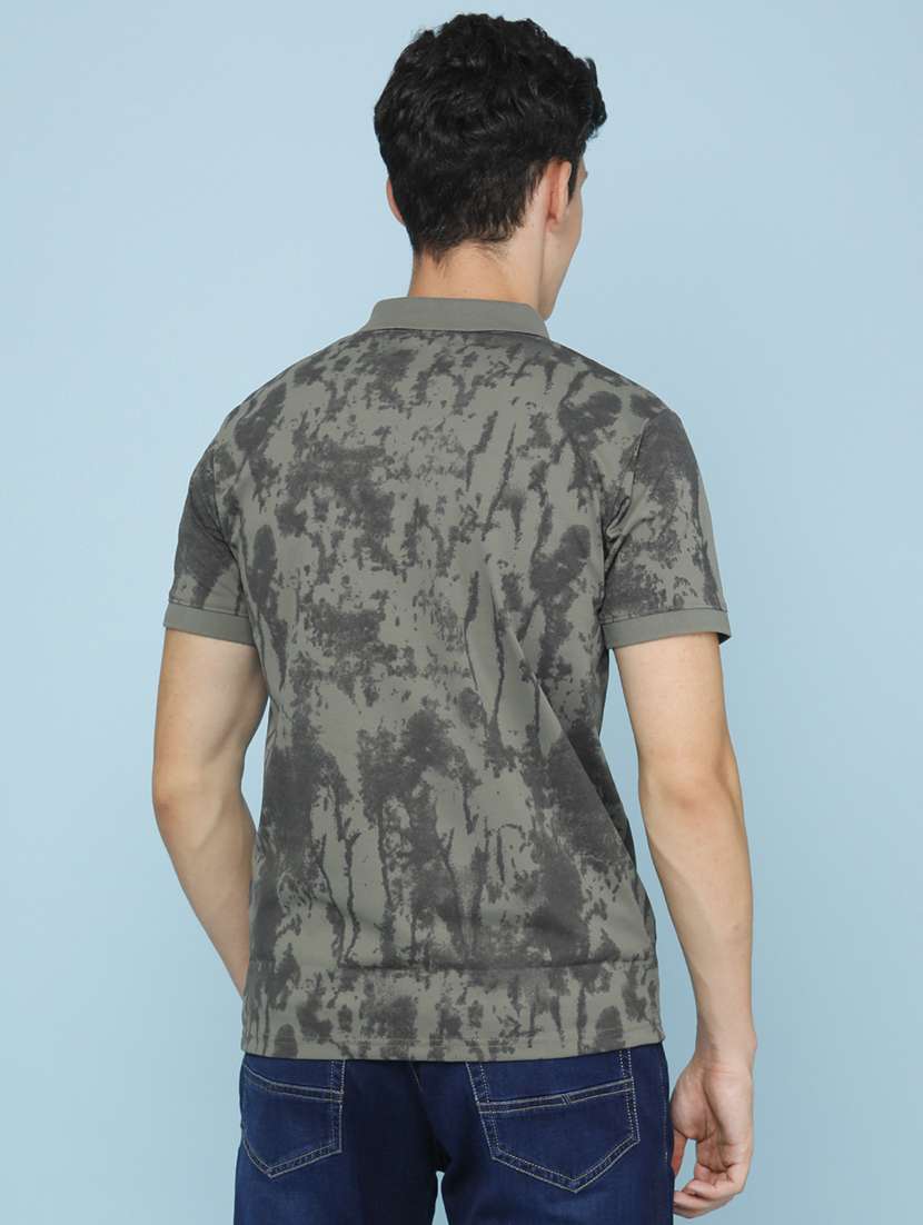 men printed short sleeve regular fit polo t-shirt - 22464596 -  Standard Image - 4