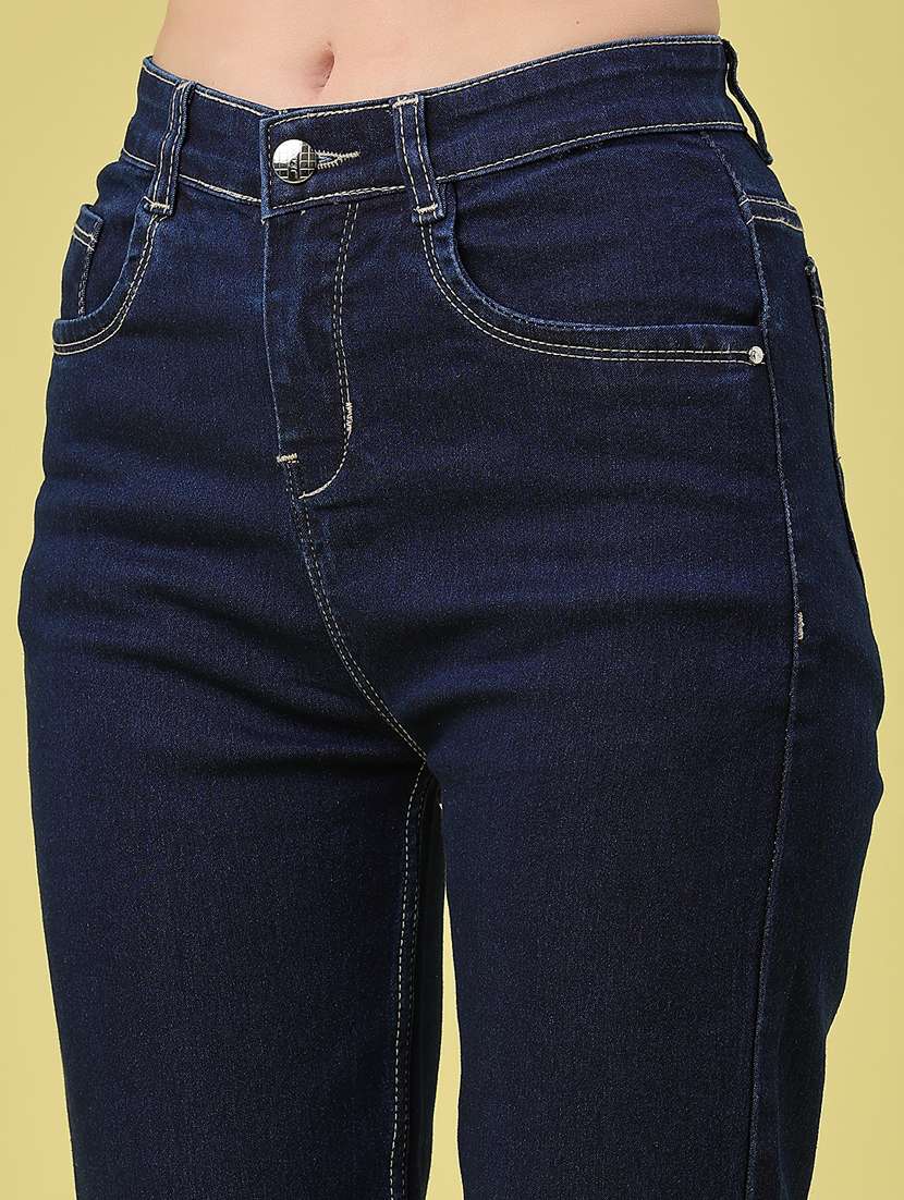 women solid high rise slim fit jeans - 22464676 -  Standard Image - 1
