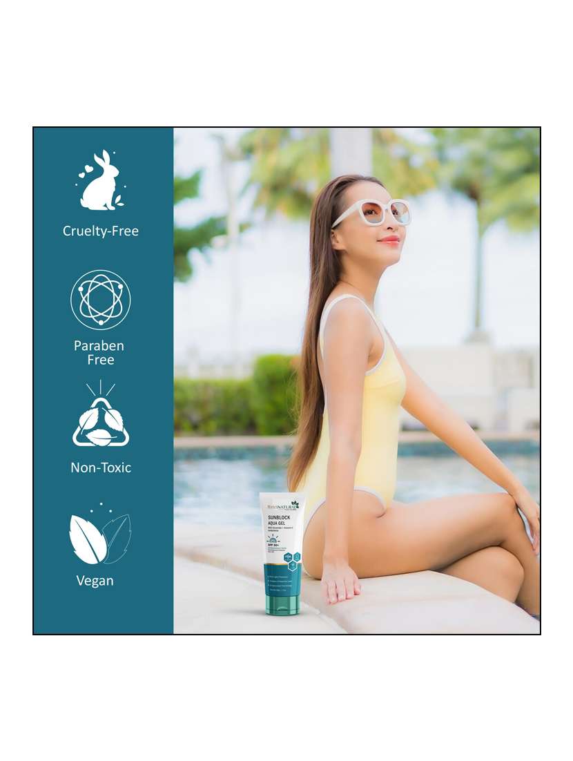 7daysnatural spf 50+ sunblock aqua gel sunscreen with ceramide & vitamin c 50g - 22464783 -  Standard Image - 4