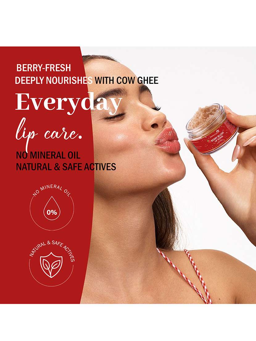 7daysnatural berry blush lip scrub for smokers - reduces dark pigmentation & revitalizes lips 15gm - 22464851 -  Standard Image - 4