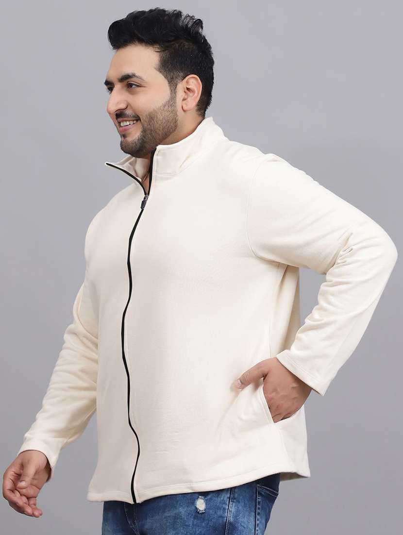 men beige cotton blend casual jacket - 22464872 -  Standard Image - 1