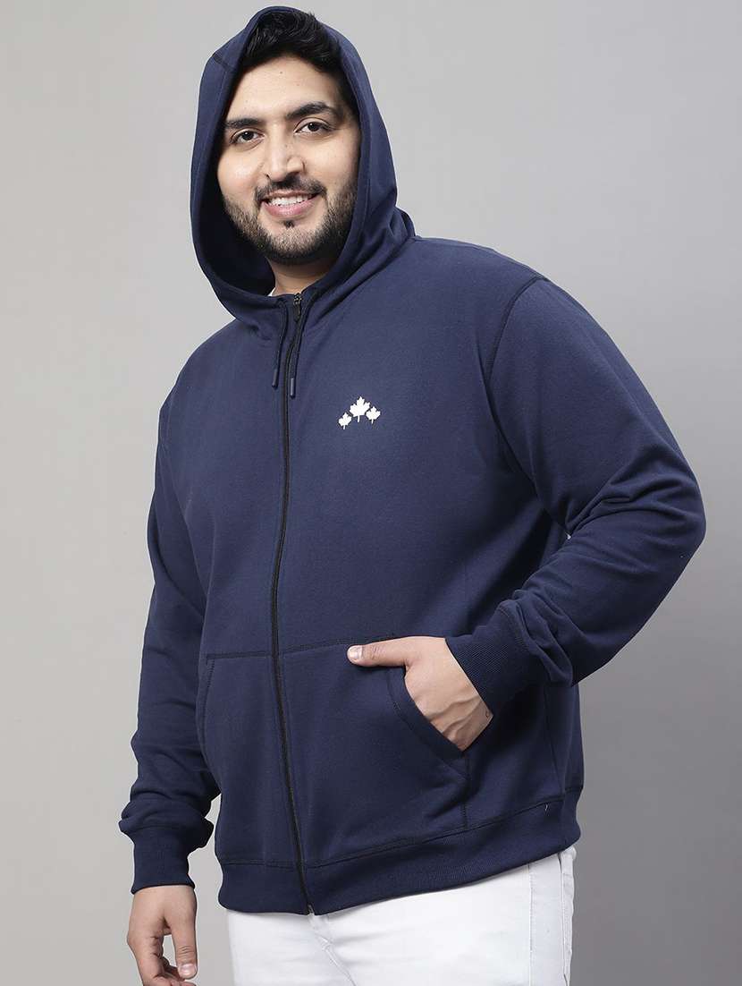 men navy blue cotton casual jacket - 22464896 -  Standard Image - 1