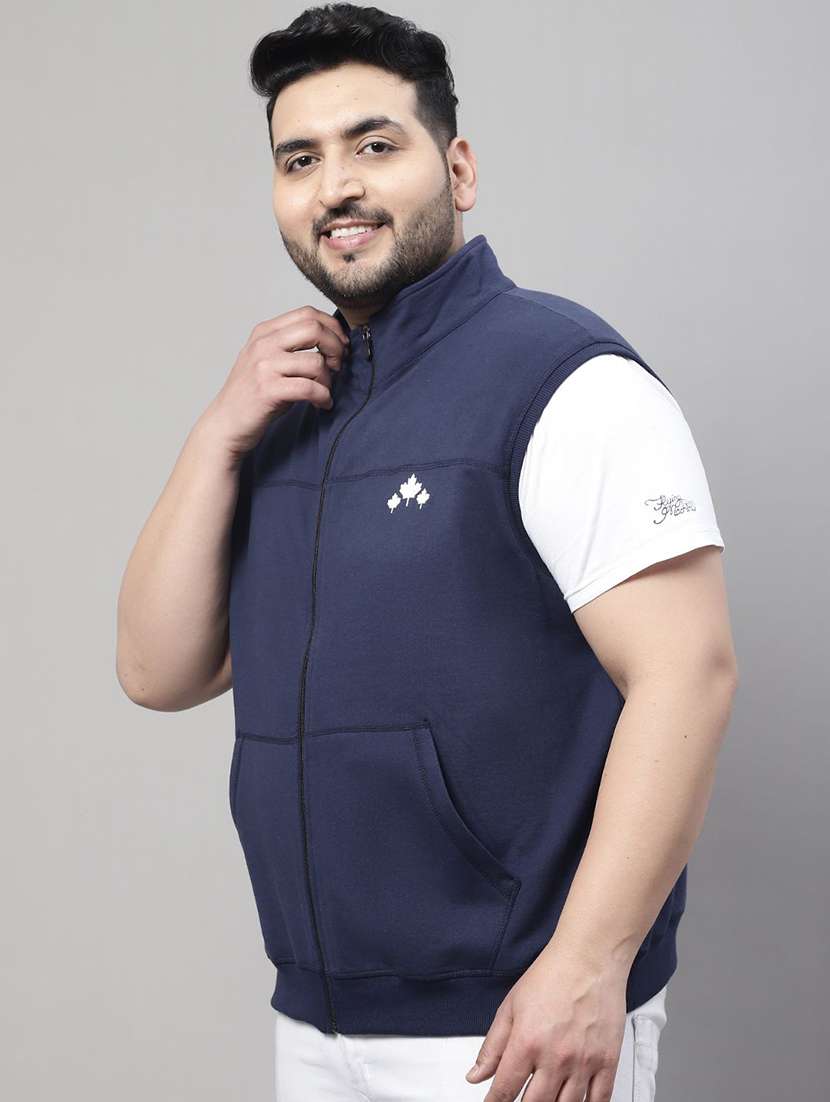 men  blue cotton casual jacket - 22464909 -  Standard Image - 1