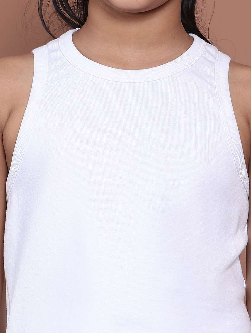 girl white cotton tank top - 22464958 -  Standard Image - 1