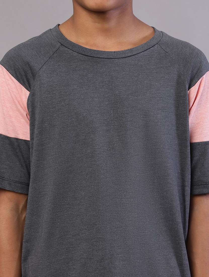 Boys Grey Cotton T-shirt - 22464962 -  Standard Image - 1