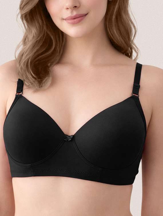 women solid lightly padded regular bra - 22464971 -  Standard Image - 1