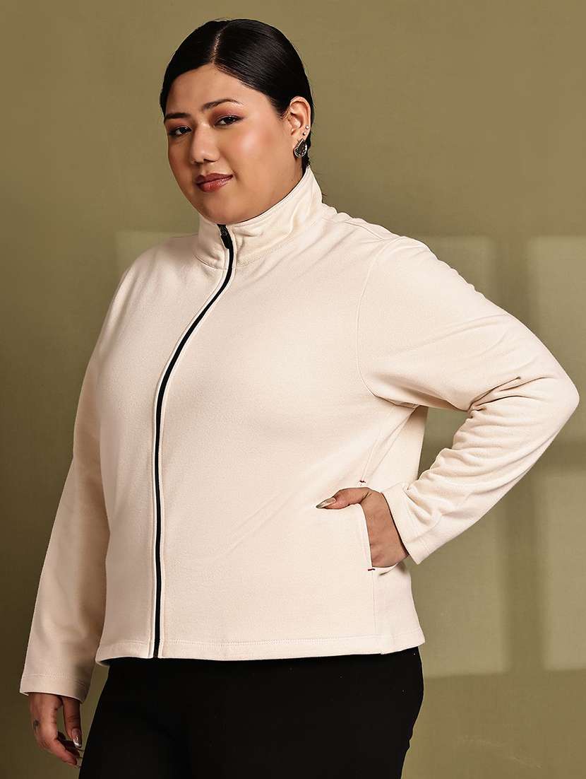 women beige cotton blend regular jacket - 22465023 -  Standard Image - 1