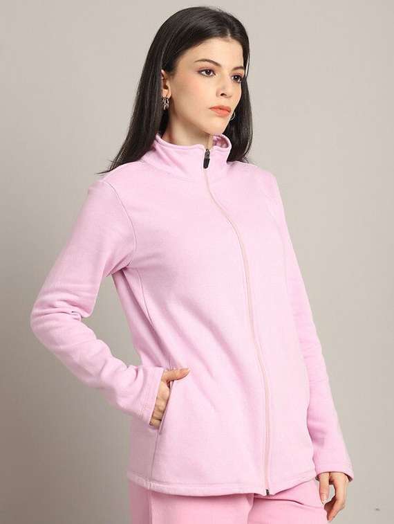 women pink cotton regular jacket - 22465028 -  Standard Image - 1