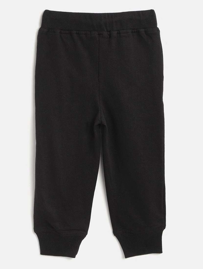 girl black cotton plain jogger - 22465045 -  Standard Image - 1