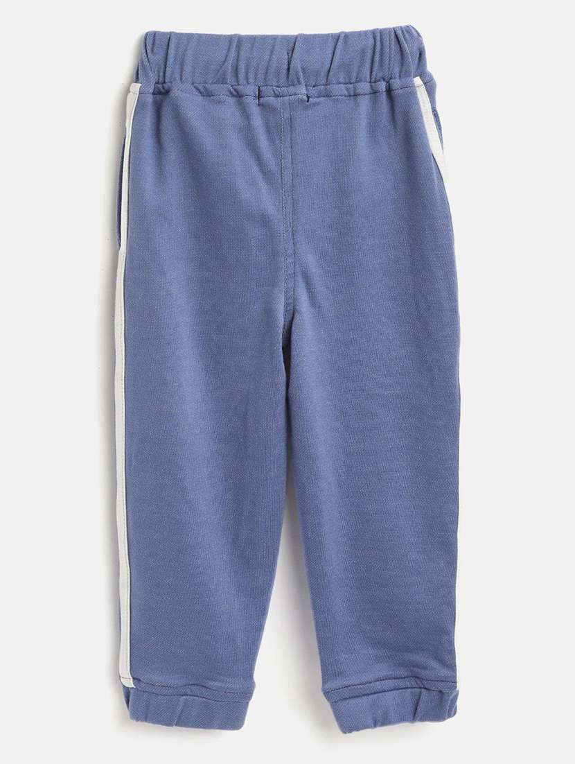 Girl Blue Cotton Plain Jogger - 22465050 -  Standard Image - 1