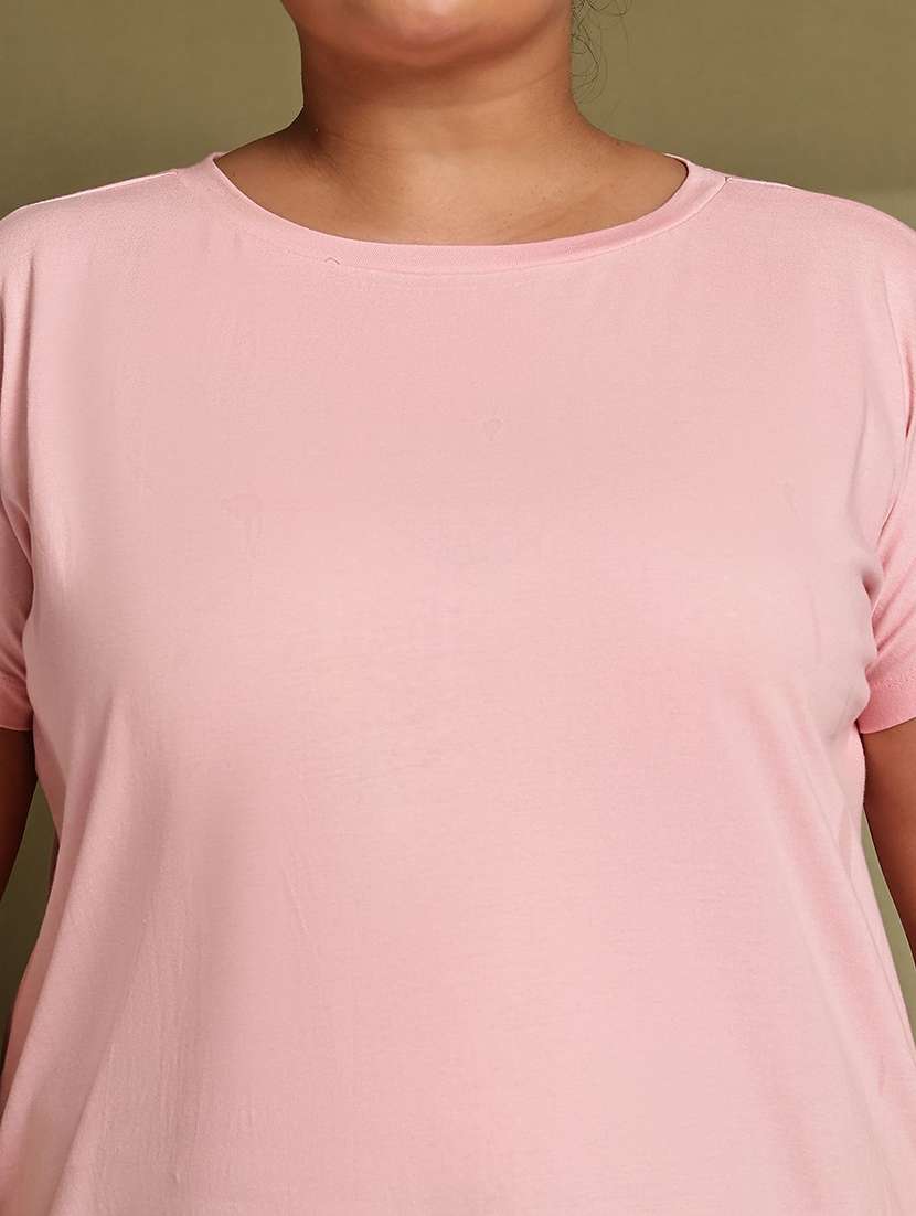 women solid short sleeve t-shirt - 22465117 -  Standard Image - 1