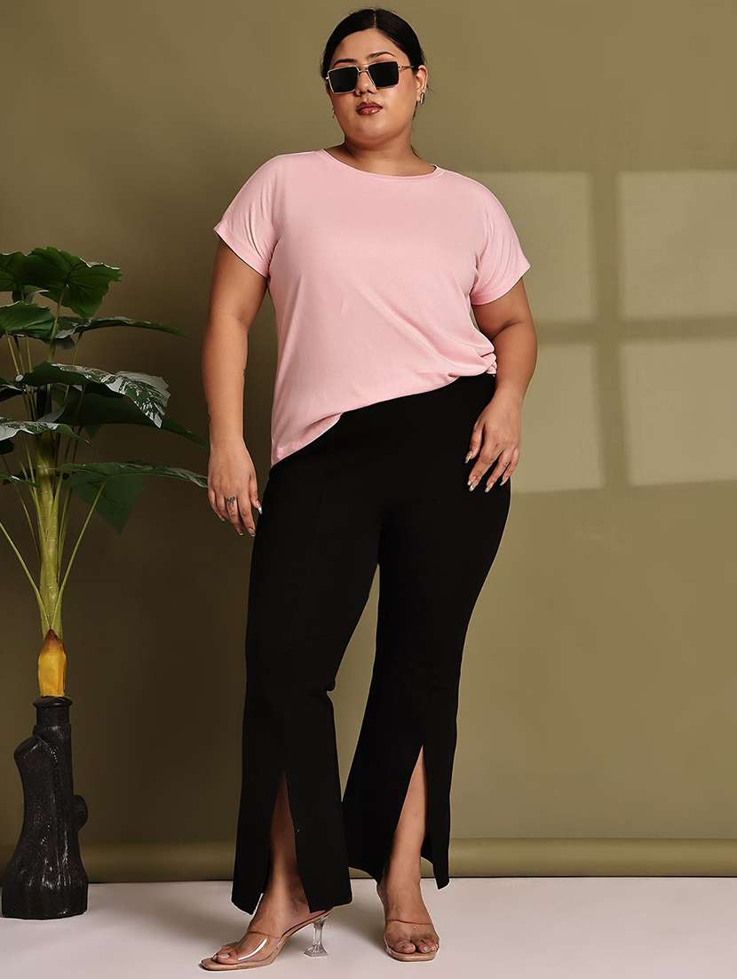 women solid short sleeve t-shirt - 22465117 -  Standard Image - 4