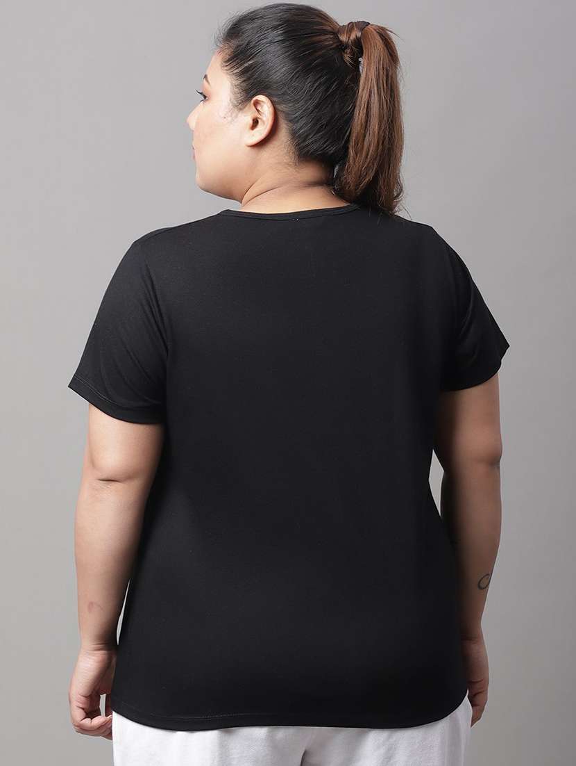 women solid short sleeve t-shirt - 22465119 -  Standard Image - 4
