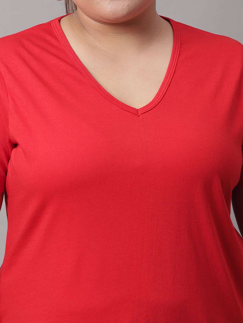 women solid short sleeve t-shirt - 22465122 -  Standard Image - 1