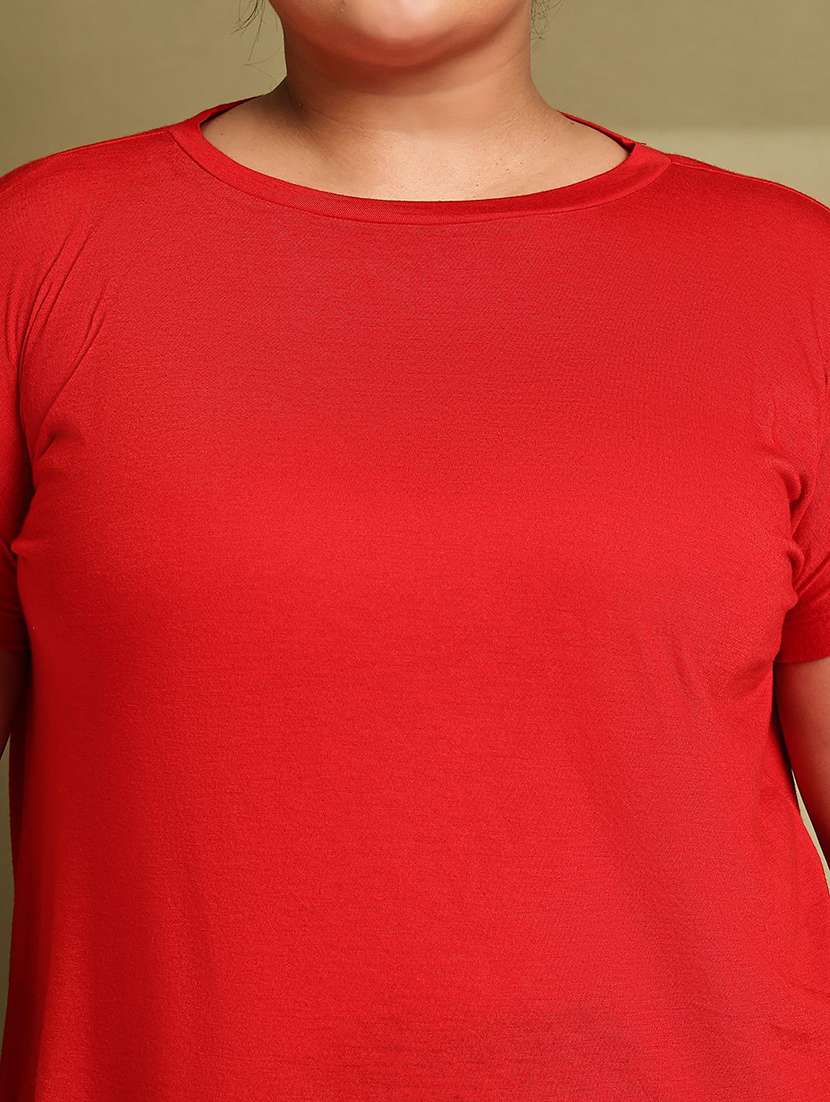 women solid short sleeve t-shirt - 22465125 -  Standard Image - 1