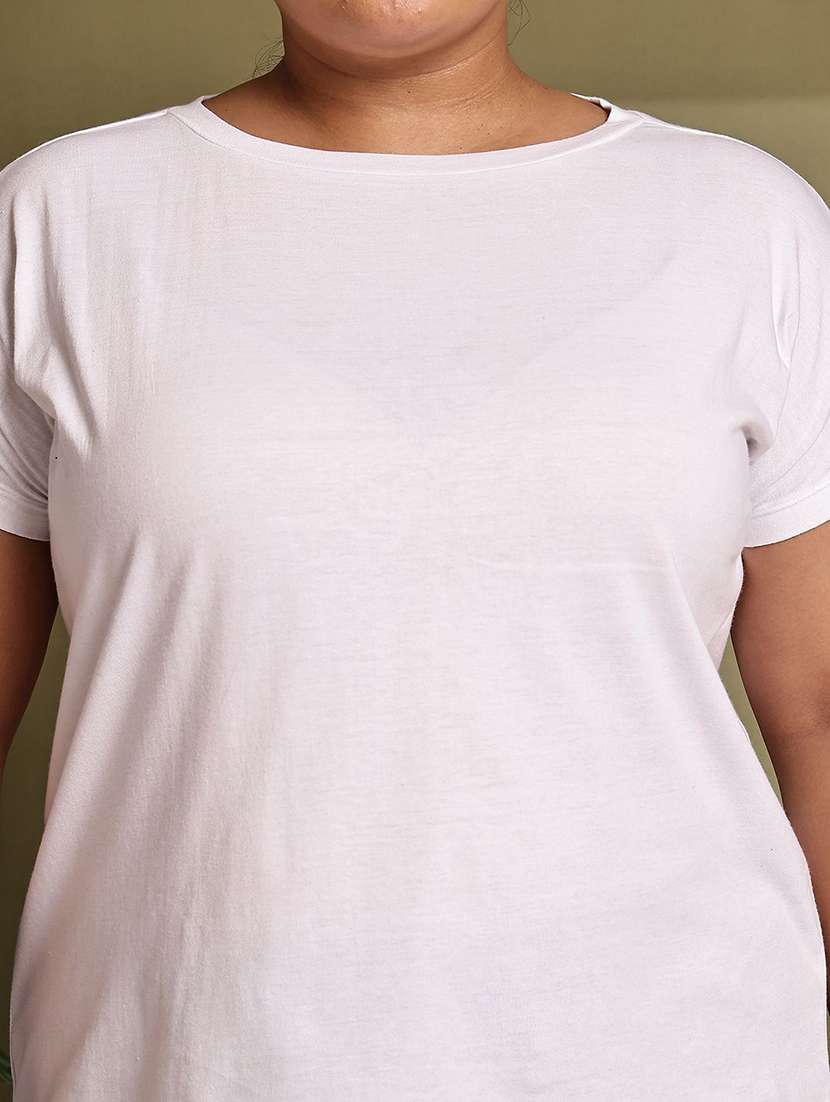 women solid short sleeve t-shirt - 22465130 -  Standard Image - 1