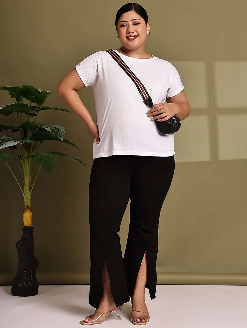 women solid short sleeve t-shirt - 22465130 -  Standard Image - 4