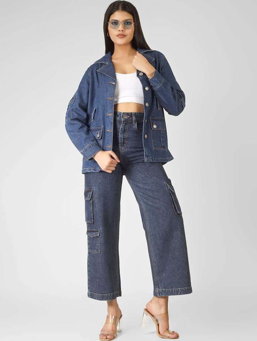 women blue denim denim jacket - 22465160 -  Standard Image - 4