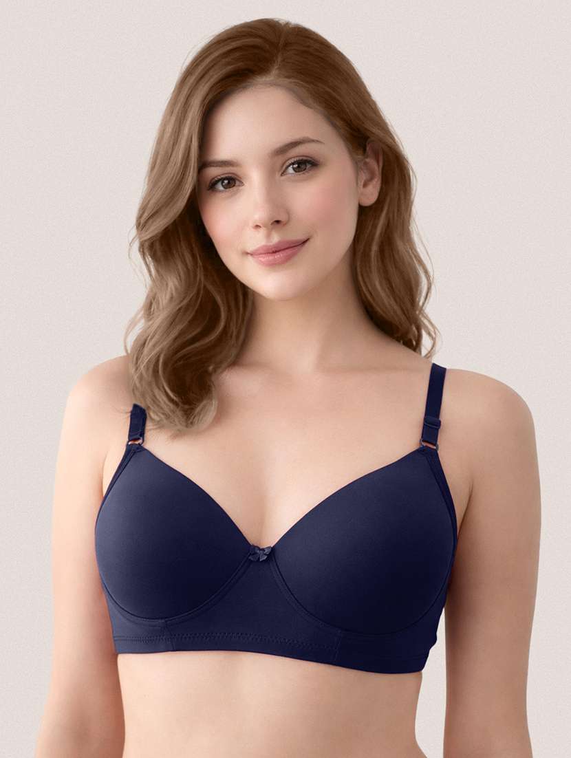 women pack of 2 solid lightly padded regular bra - 22465173 -  Standard Image - 1
