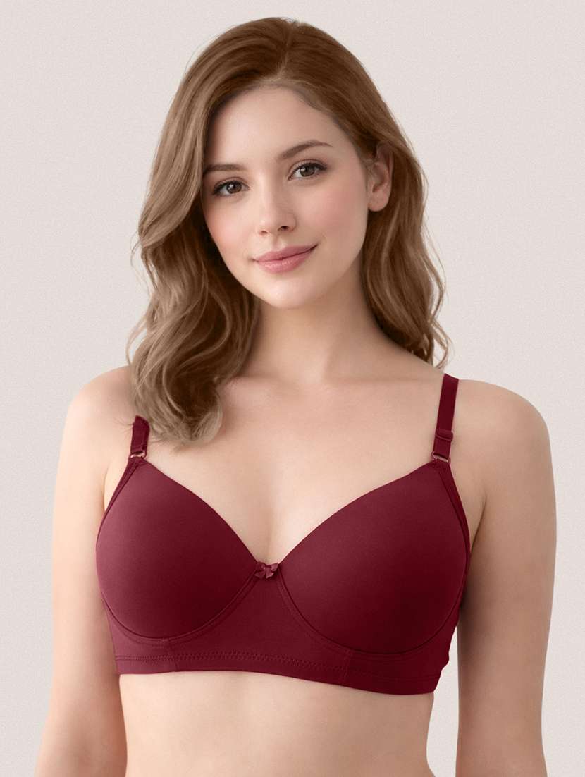 women pack of 2 solid lightly padded regular bra - 22465176 -  Standard Image - 1