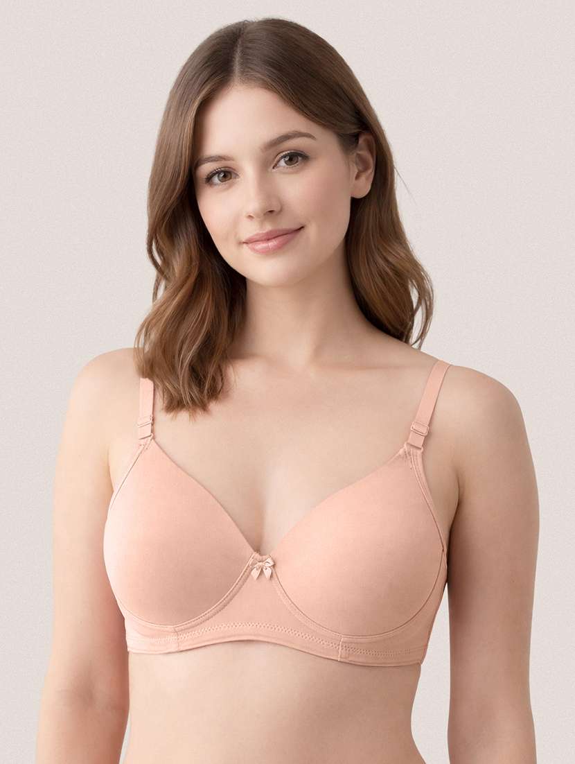 women pack of 2 solid lightly padded regular bra - 22465177 -  Standard Image - 1