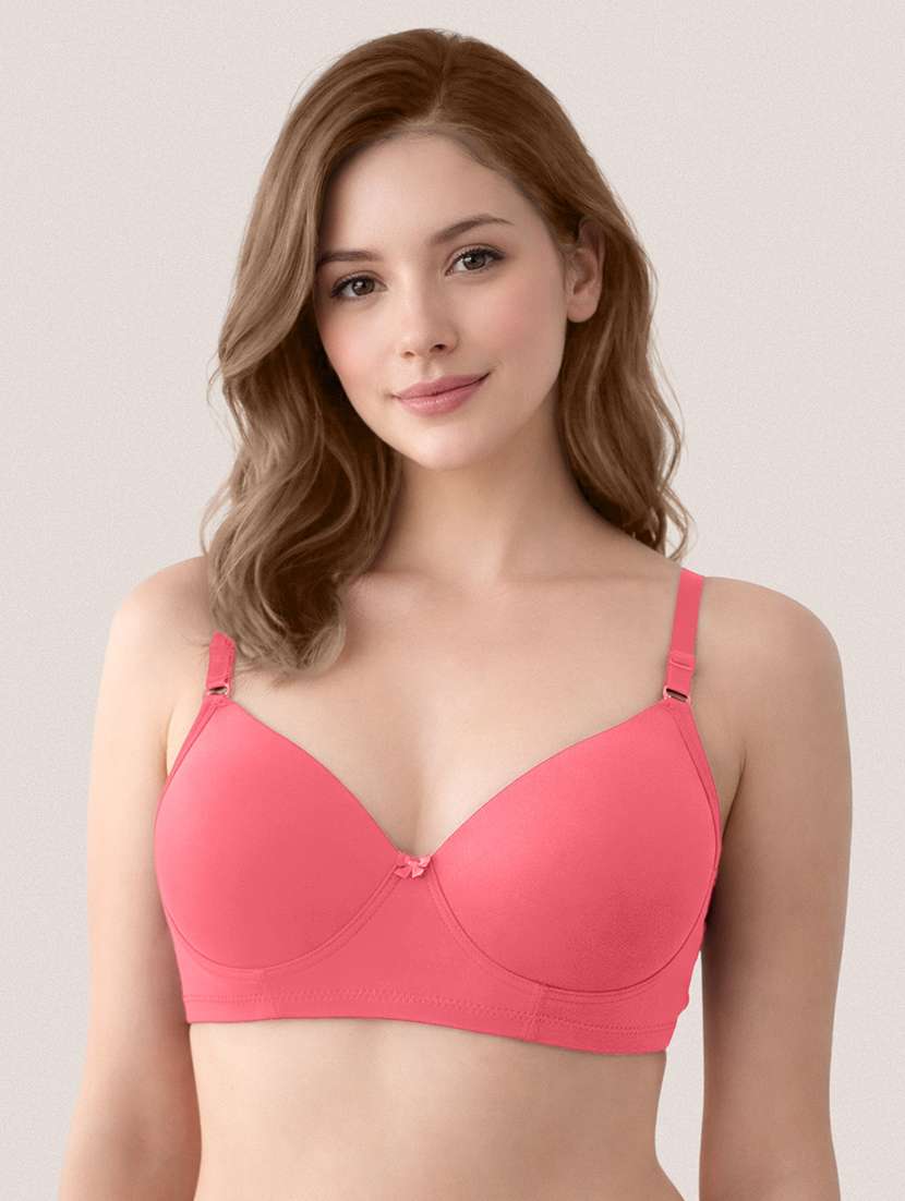 women pack of 2 solid lightly padded regular bra - 22465178 -  Standard Image - 1