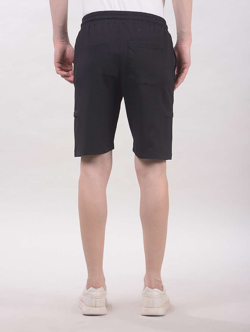 Men Solid Mid Rise Regular Fit Sport Shorts - 22465227 -  Standard Image - 4
