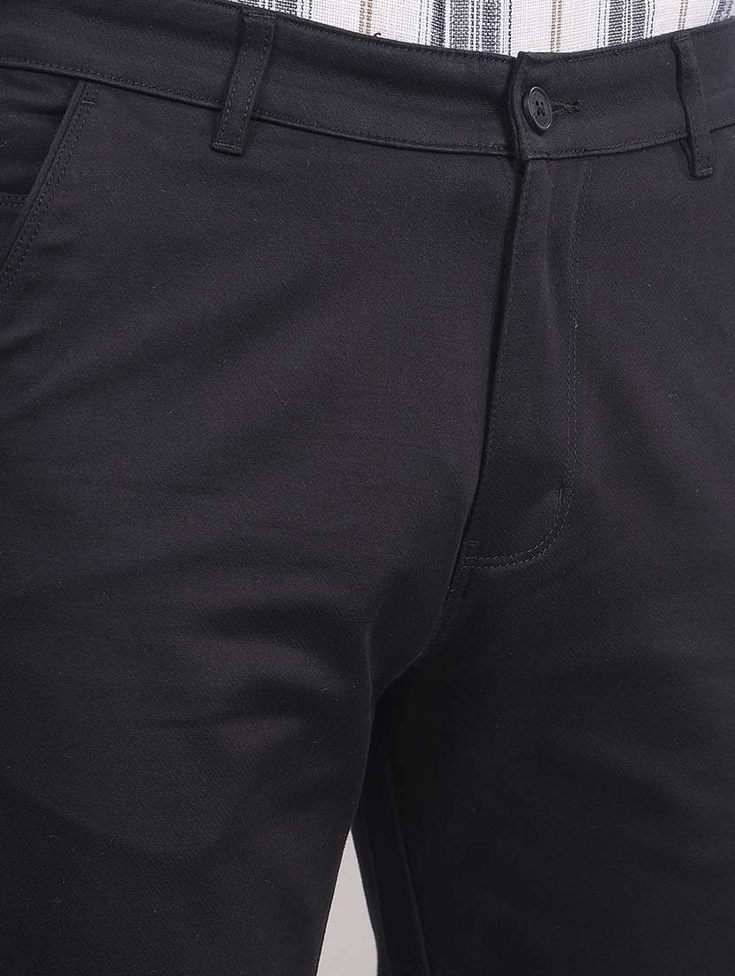 men solid mid rise chinos casual trouser - 22465246 -  Standard Image - 1