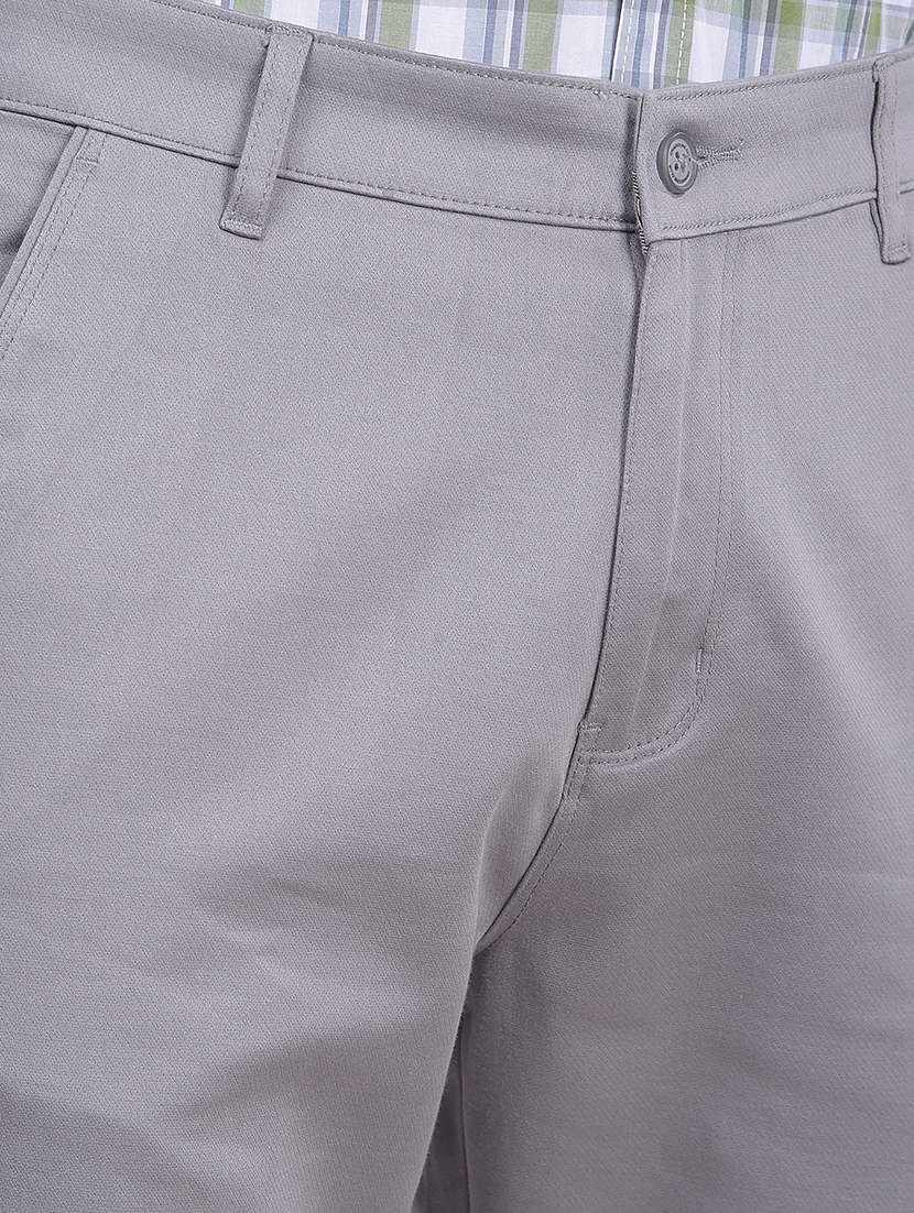 men solid mid rise chinos casual trouser - 22465248 -  Standard Image - 1