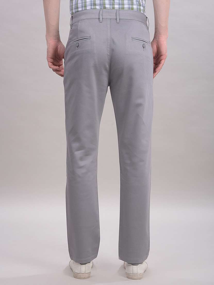 men solid mid rise chinos casual trouser - 22465248 -  Standard Image - 4