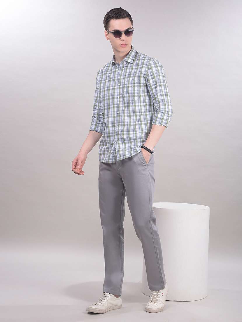 men solid mid rise chinos casual trouser - 22465248 -  Standard Image - 6