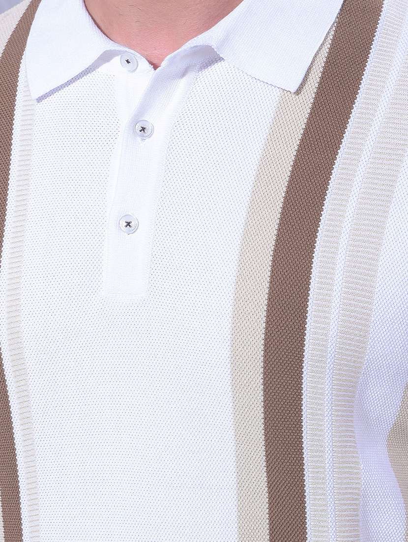 men striped short sleeve regular fit polo t-shirt - 22465269 -  Standard Image - 1