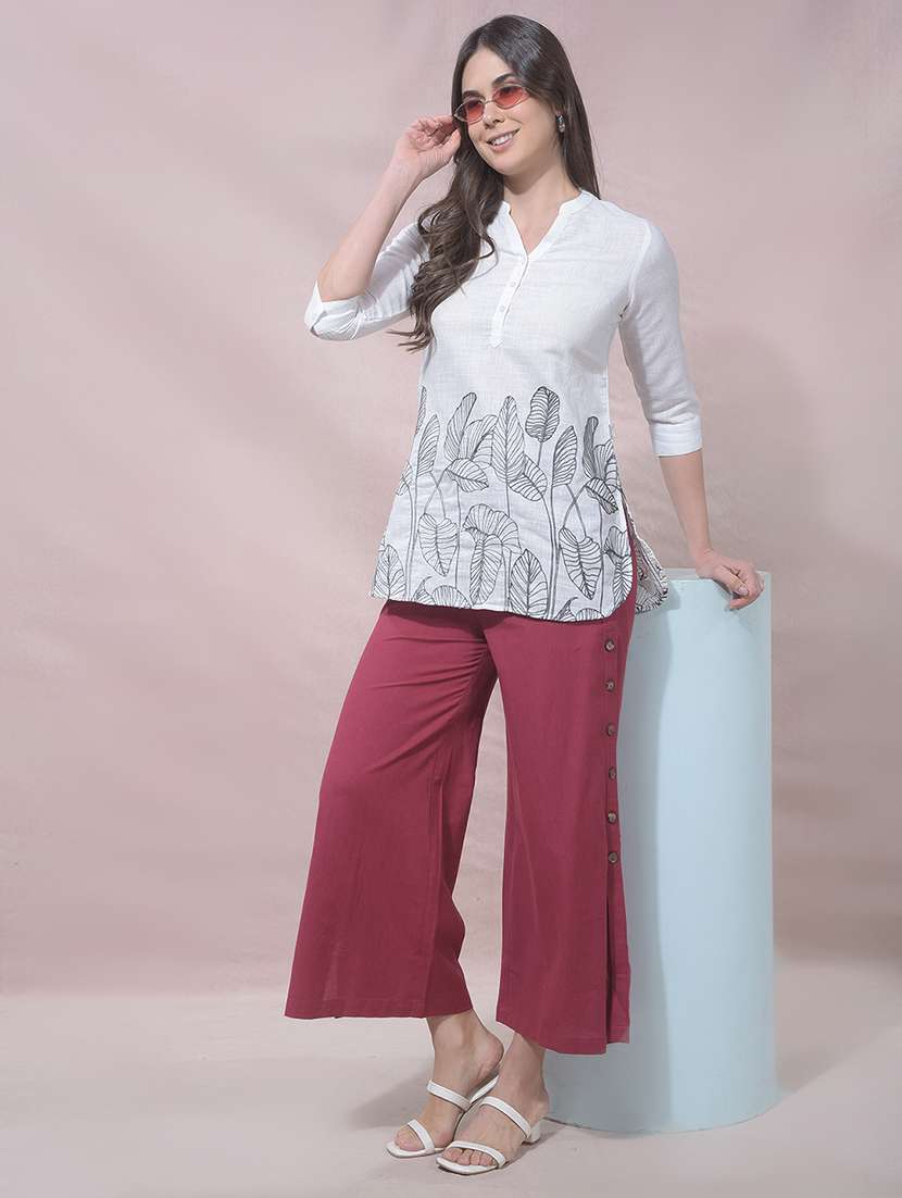 Women Printed Three Quarter Sleeves Kurti - 22465291 -  Standard Image - 6