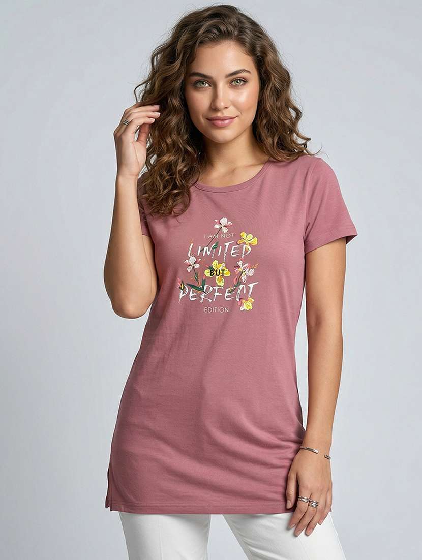 women pack of 2 printed short sleeve loungwear t-shirt - 22465347 -  Standard Image - 1