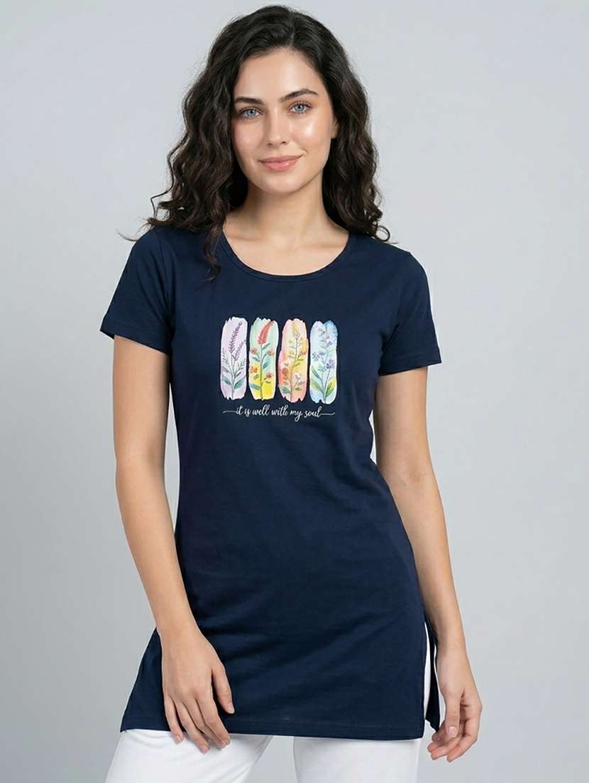 women pack of 2 printed short sleeve loungewear t-shirt - 22465401 -  Standard Image - 1