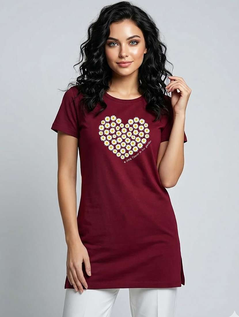 women pack of 2 printed round neck lounge-tshirt - 22465721 -  Standard Image - 1