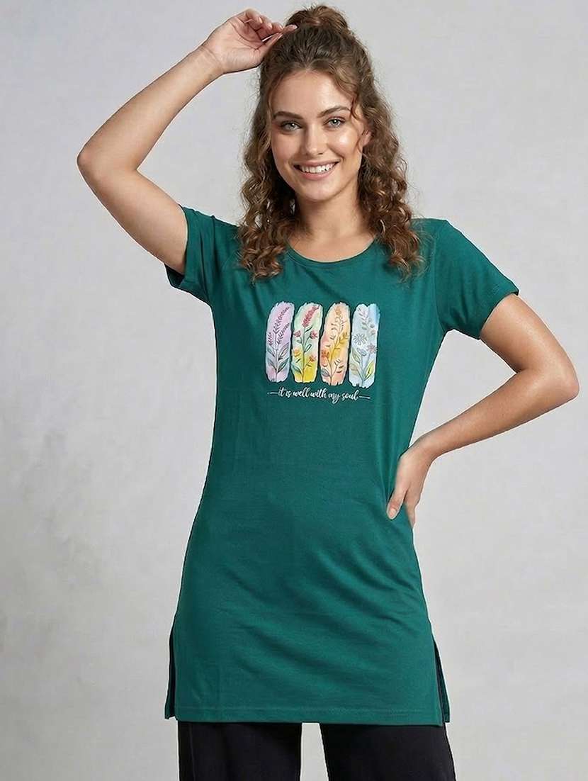 women pack of 2 printed combo t-shirt - 22465882 -  Standard Image - 1