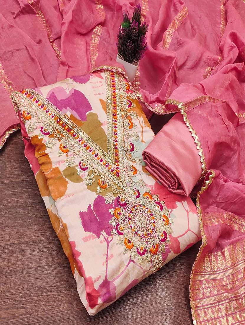 women printed unstitched suit set - 22465994 -  Standard Image - 1