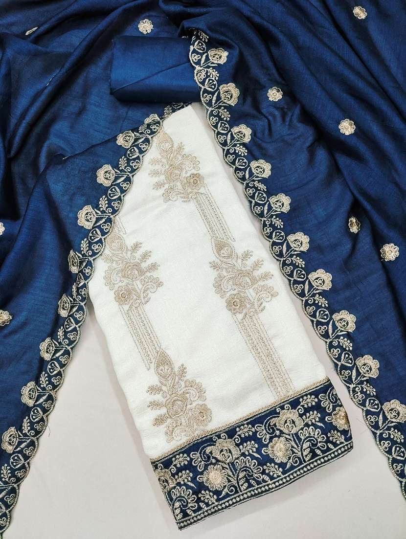 women solid with work unstitched suit set - 22466023 -  Standard Image - 1