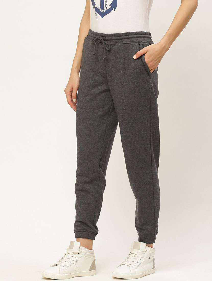 women grey cotton track pant - 22466104 -  Standard Image - 1