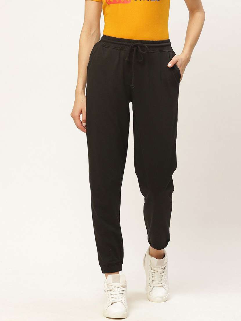 women black cotton track pant