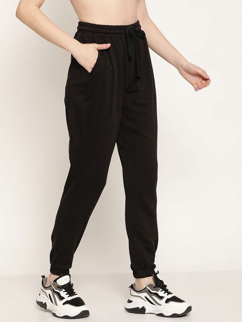  women solid track jogger 