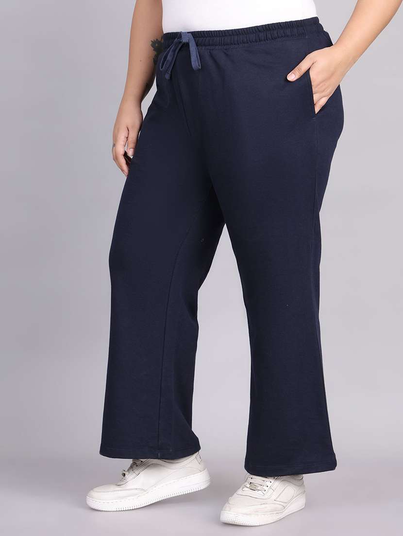 women blue cotton track pant - 22466145 -  Standard Image - 1
