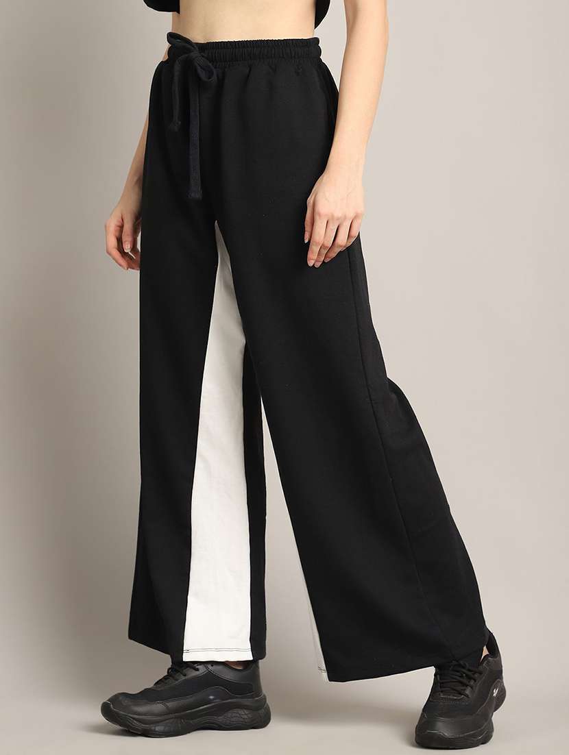 Women Black Cotton Track Pant - 22466148 -  Standard Image - 1