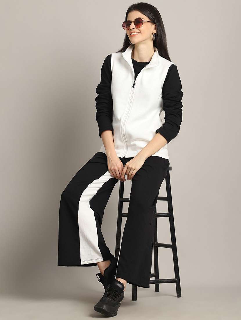 Women Black Cotton Track Pant - 22466148 -  Standard Image - 4