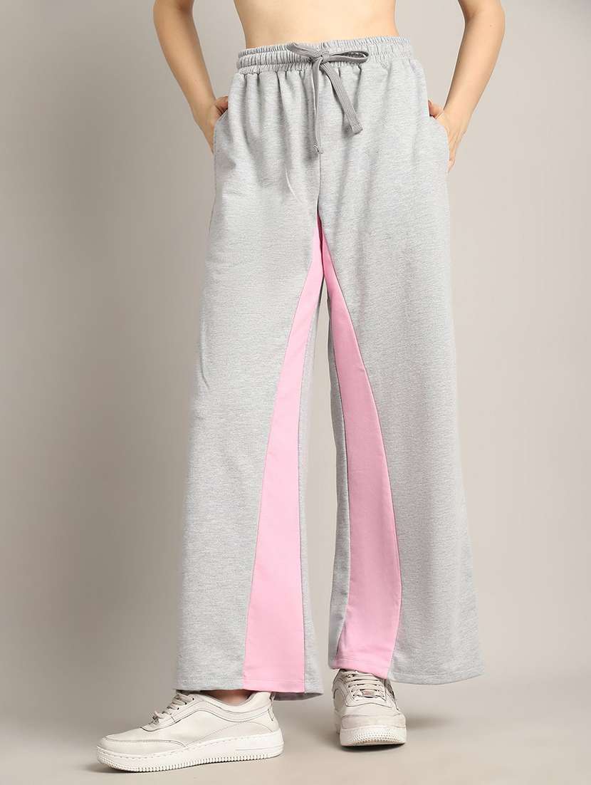 women grey cotton track pant - 22466168 -  Standard Image - 1