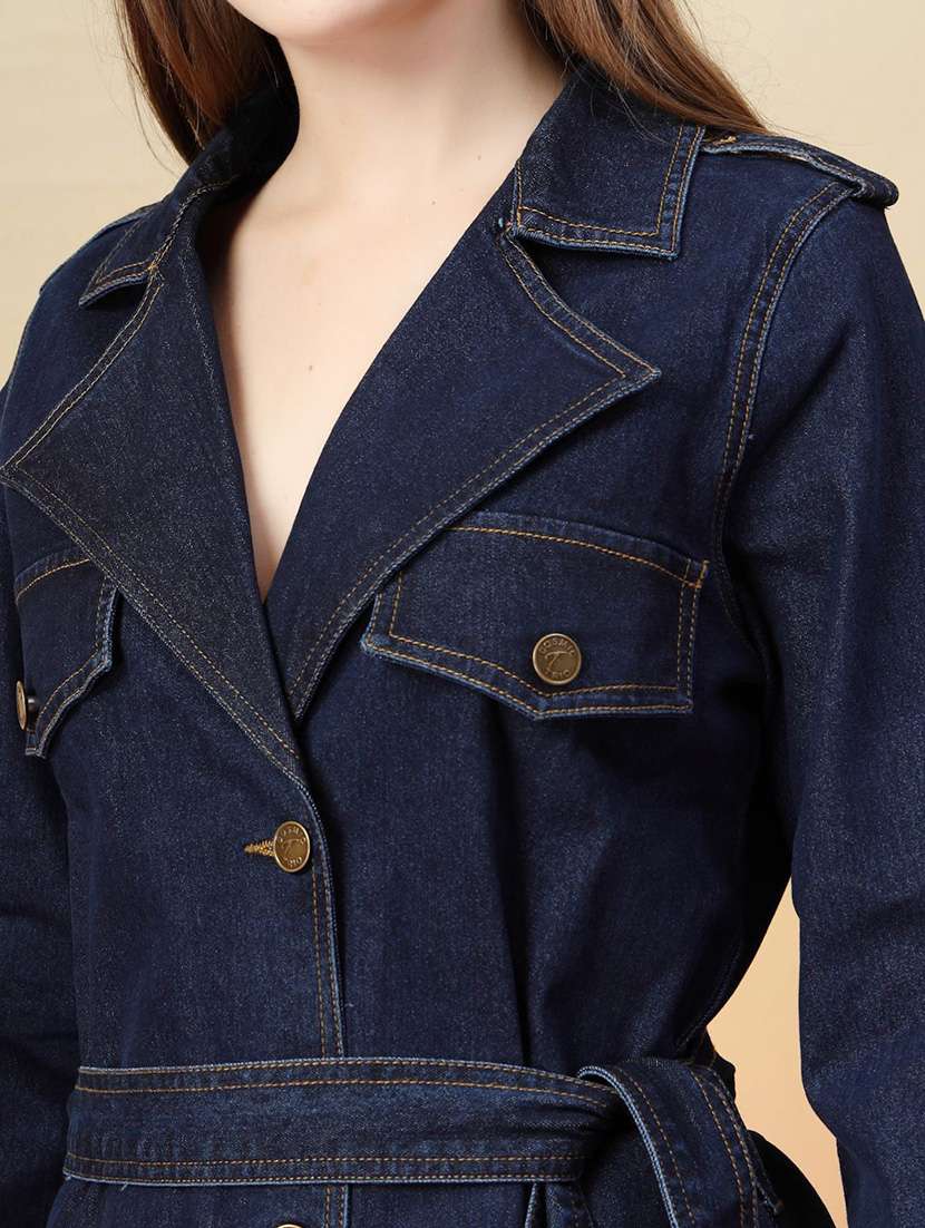 navy blue cotton shirt dress - 22466271 -  Standard Image - 1
