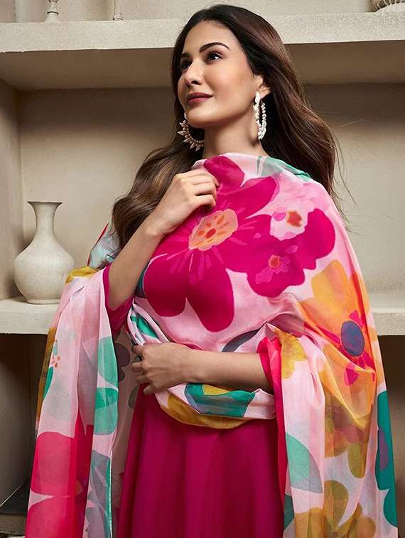 women pink kurta dupatta set - 22466310 -  Standard Image - 1