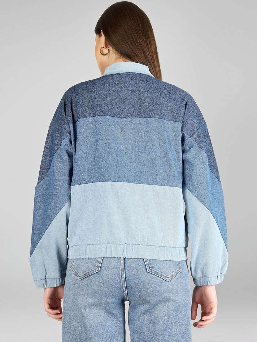 women blue denim denim jacket - 22466372 -  Standard Image - 4