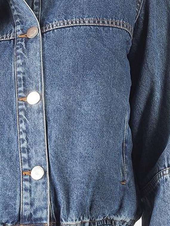 women blue denim denim jacket - 22466374 -  Standard Image - 6